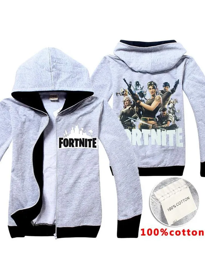 Printed Design Pure Cotton Long Sleeve Jacket Grey/Black/White