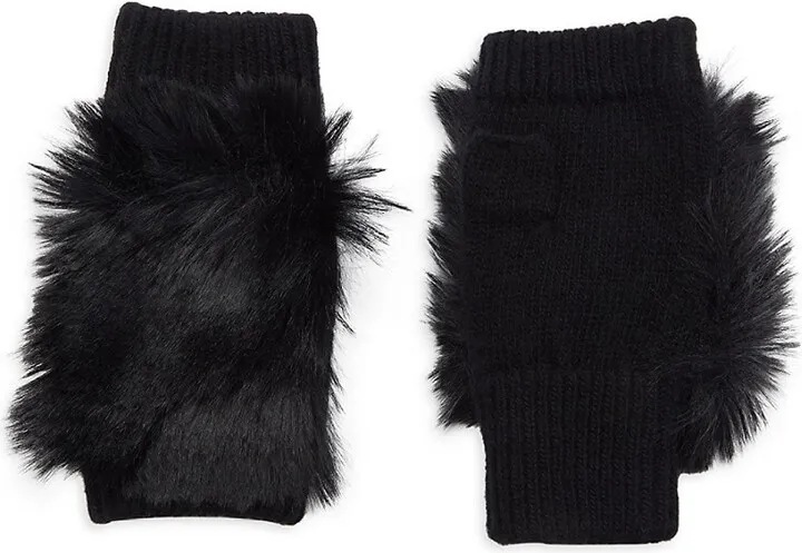 Faux Fur Fingerless Gloves