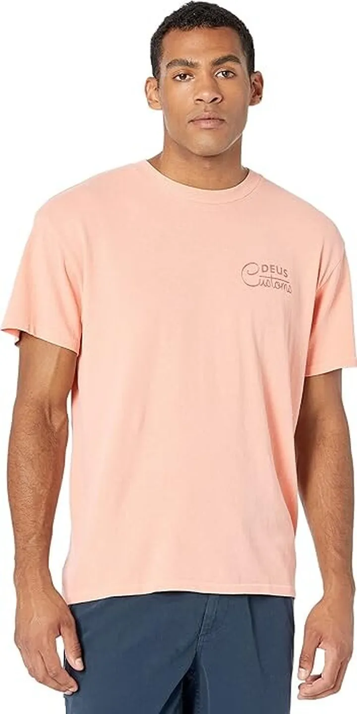 Deus Ex Machina Balance Tee (Coral Pink) Men's Clothing