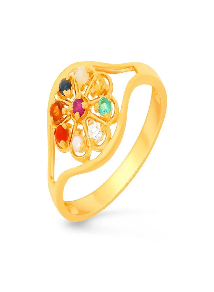 Malabar Gold and Diamonds 22 Carat 916 Purity Gemstone Ring PTRDNVR353RN1Y13
