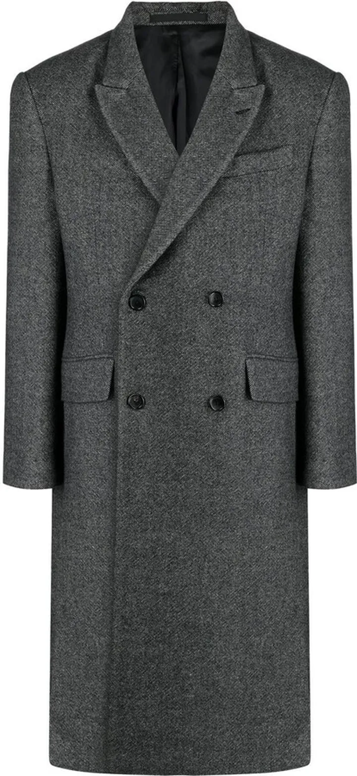 Asymmetric Double-Breasted Coat