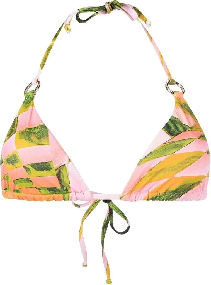 Abstract-Pattern Bikini Top