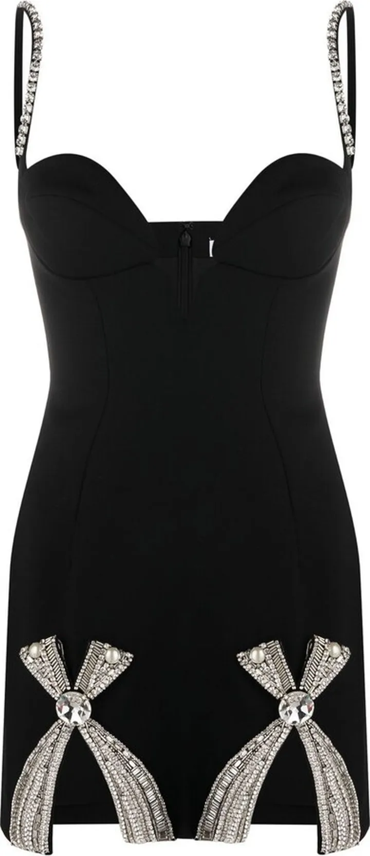 Bow-Detail Sleeveless Mini Dress