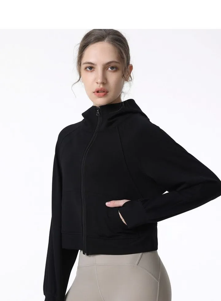 Blazer Over Long Sleeve Fast Dry Running Yoga Wear Black