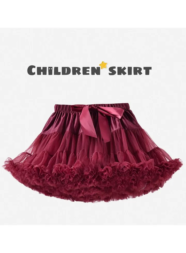 Girls Ballerina Ballet Tutu Costume Skirt Red Color