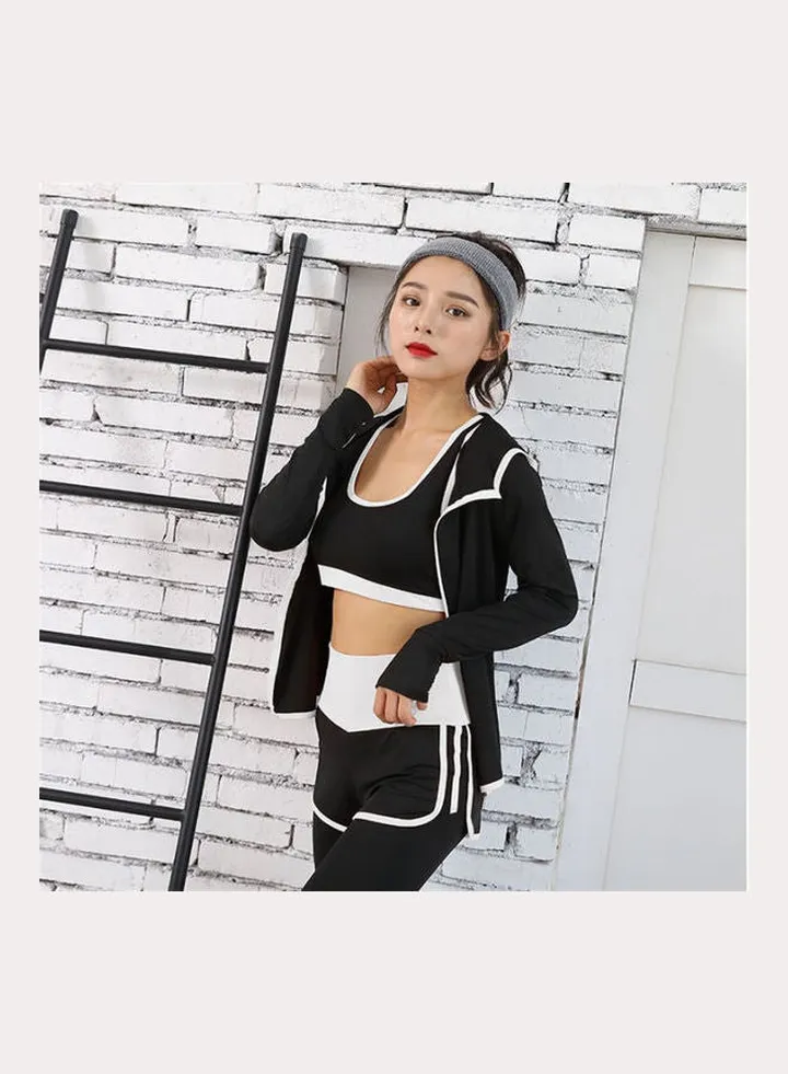 5-Piece Fitness Tracksuit white