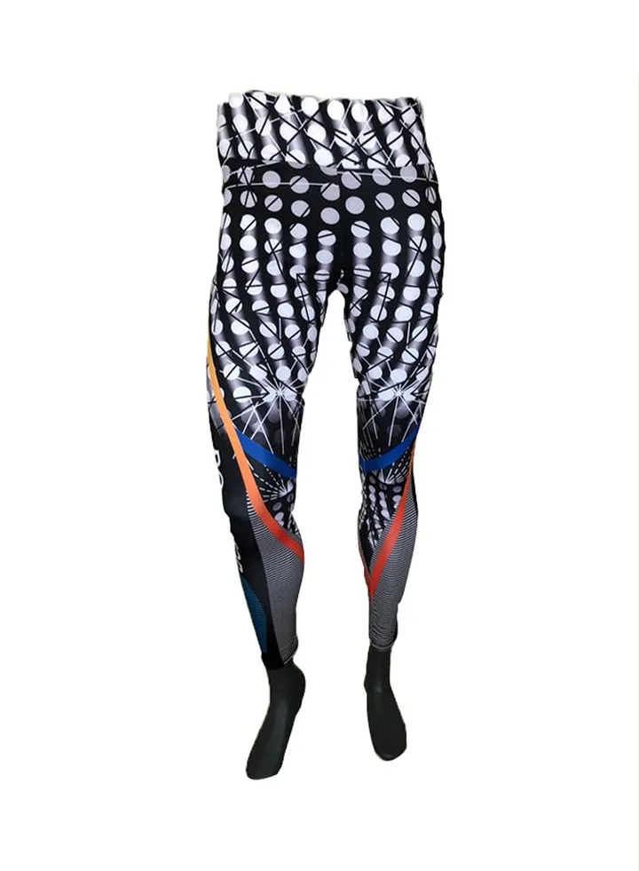 Sports Leggings Black/White/Orange