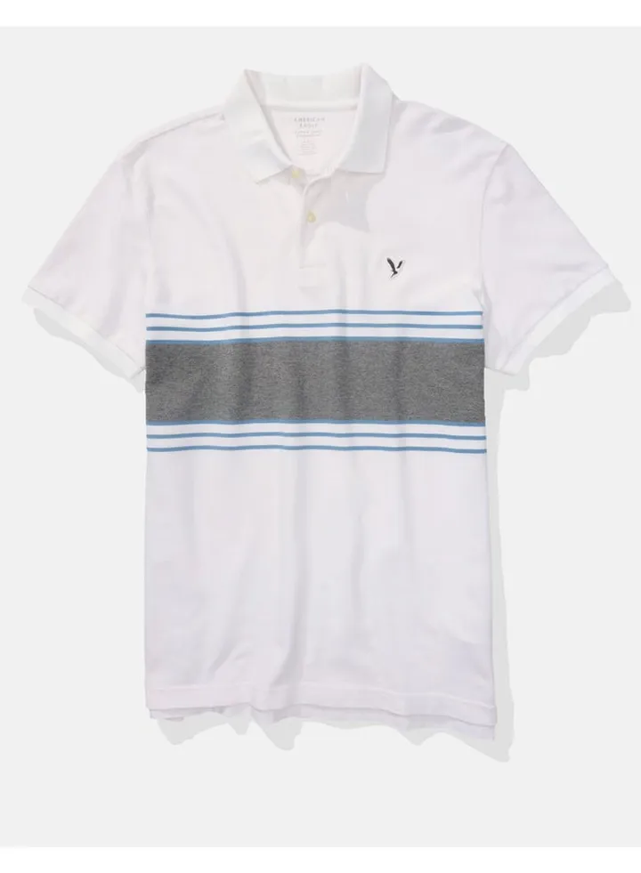 AE Striped Pique Polo Shirt