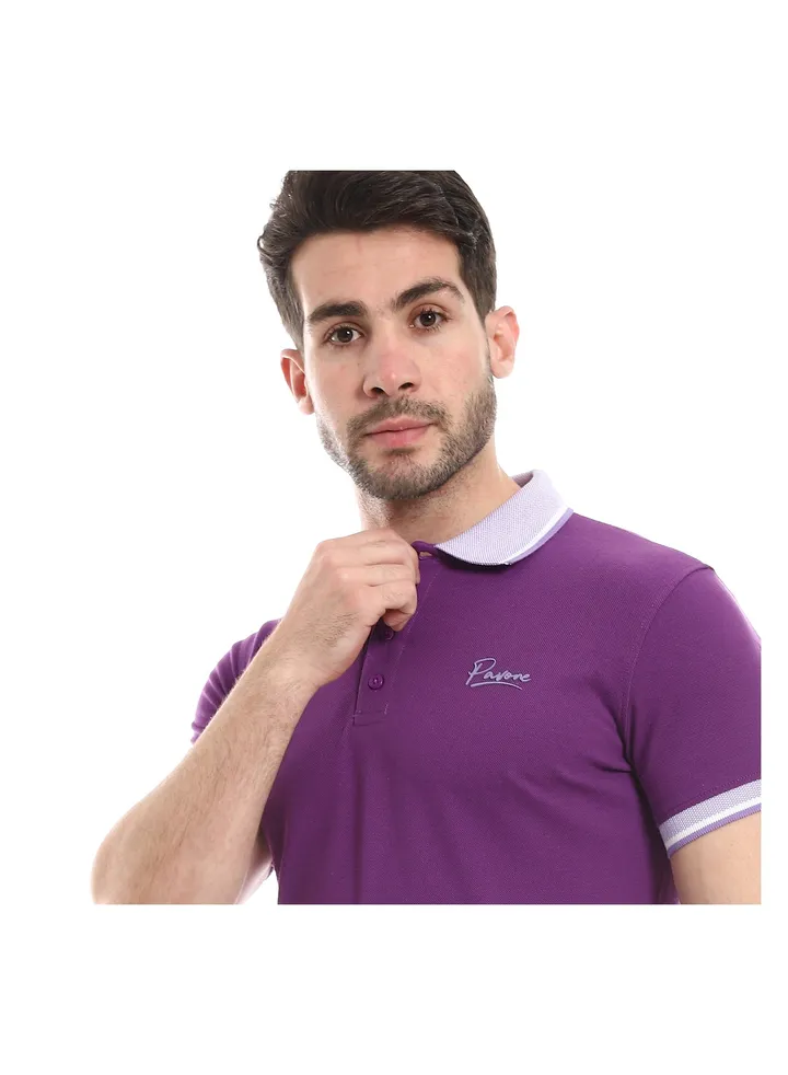 Electric Purple Pique Polo Shirt