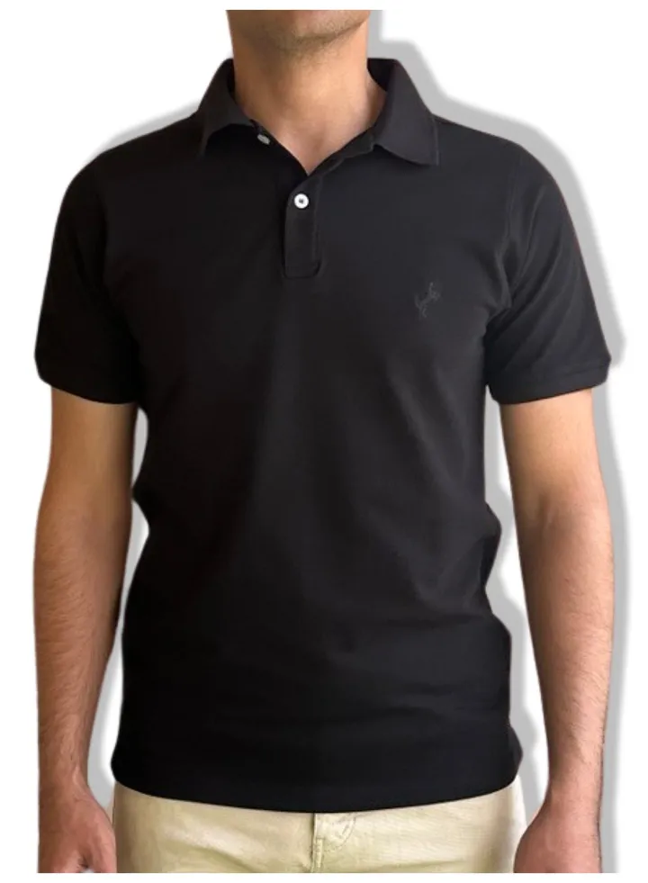 Horse Polo Classic Polo Shirt, Black