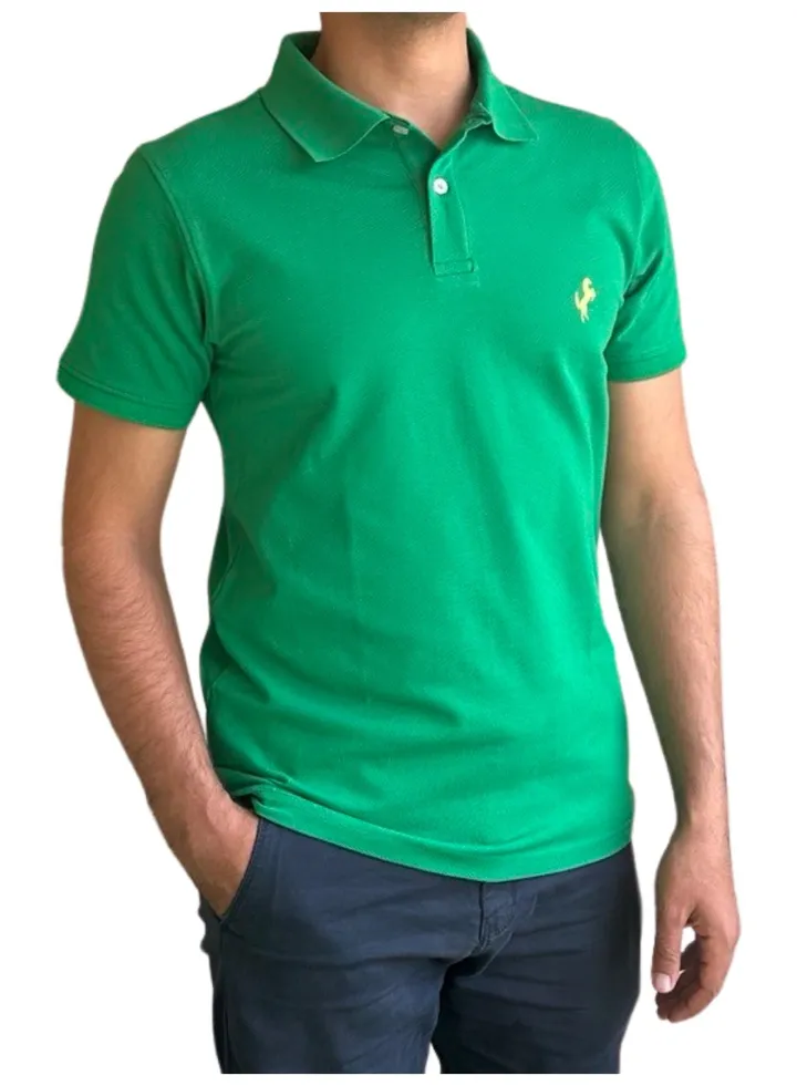 Horse Polo Classic Polo Shirt, Grass Green