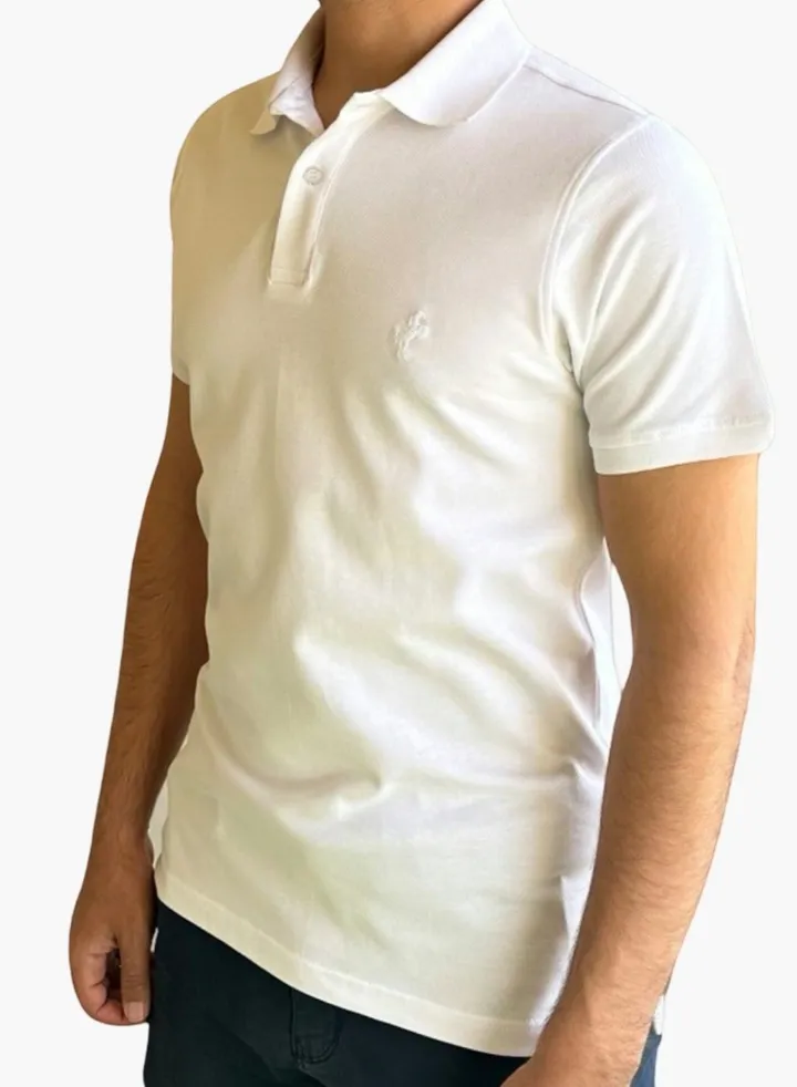 Horse Polo Classic Polo Shirt, white
