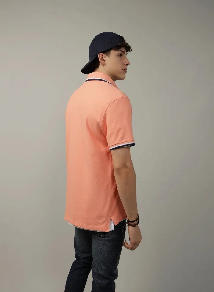 AE Logo Flex Pique Polo Shirt