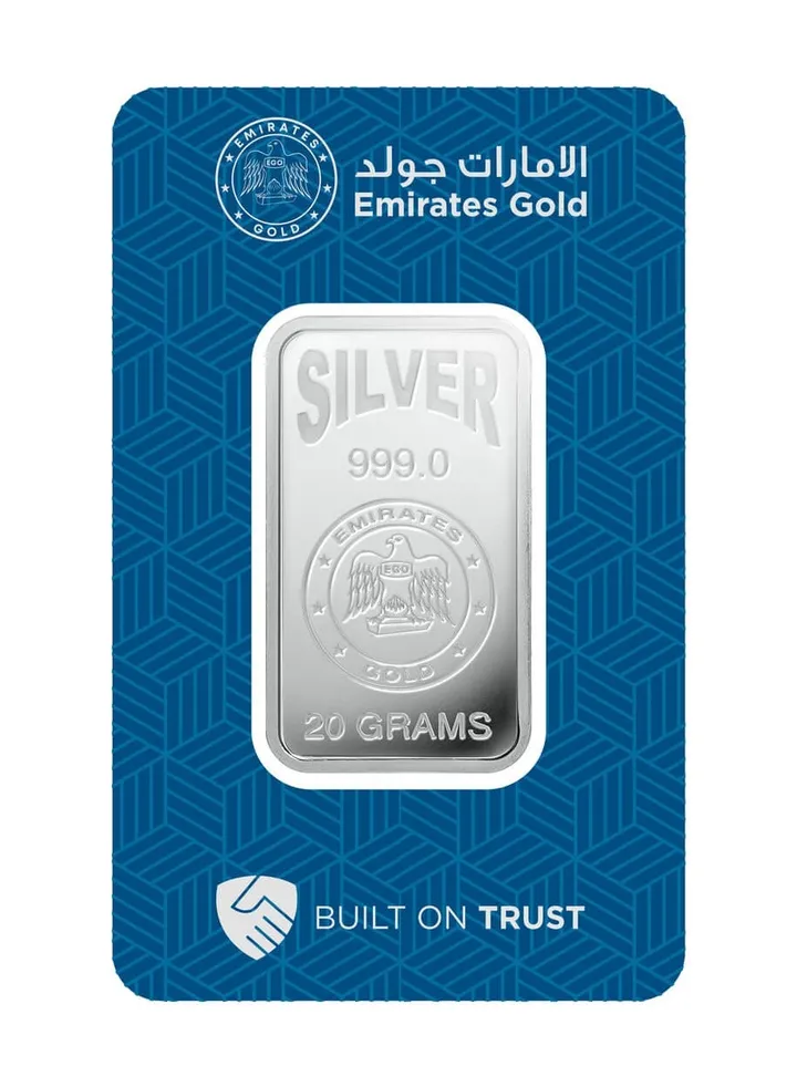 Emirates 20g Pure Silver Bar 999 - 20 Grams