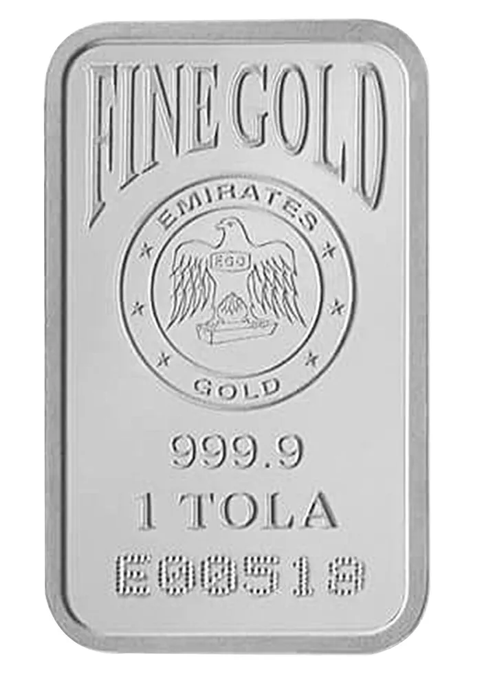 Emirates 1 Tola Pure Silver Bar 999