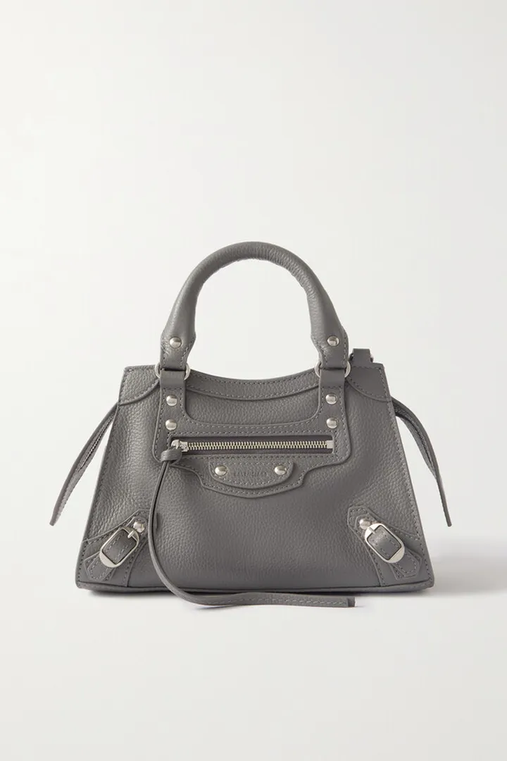 Balenciaga - Neo Classic City Mini Textured-leather Tote - Gray