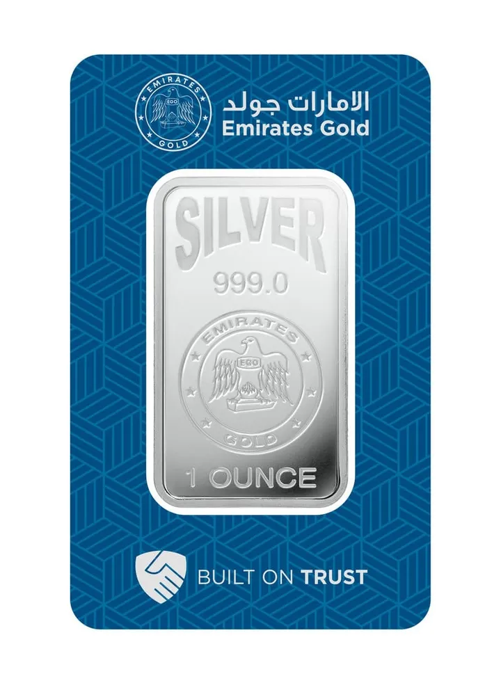 Emirates 31.103g Pure Silver Bar 999 - 31.103Grams