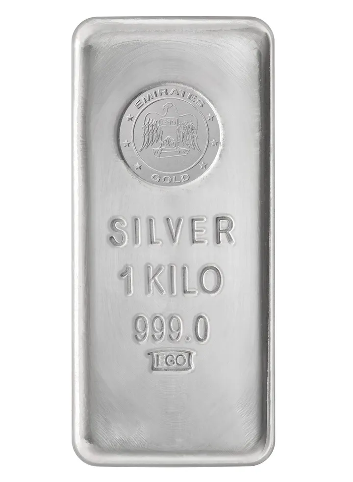 Emirates 1KG Pure Silver Bar 999 - 1 Kilogram