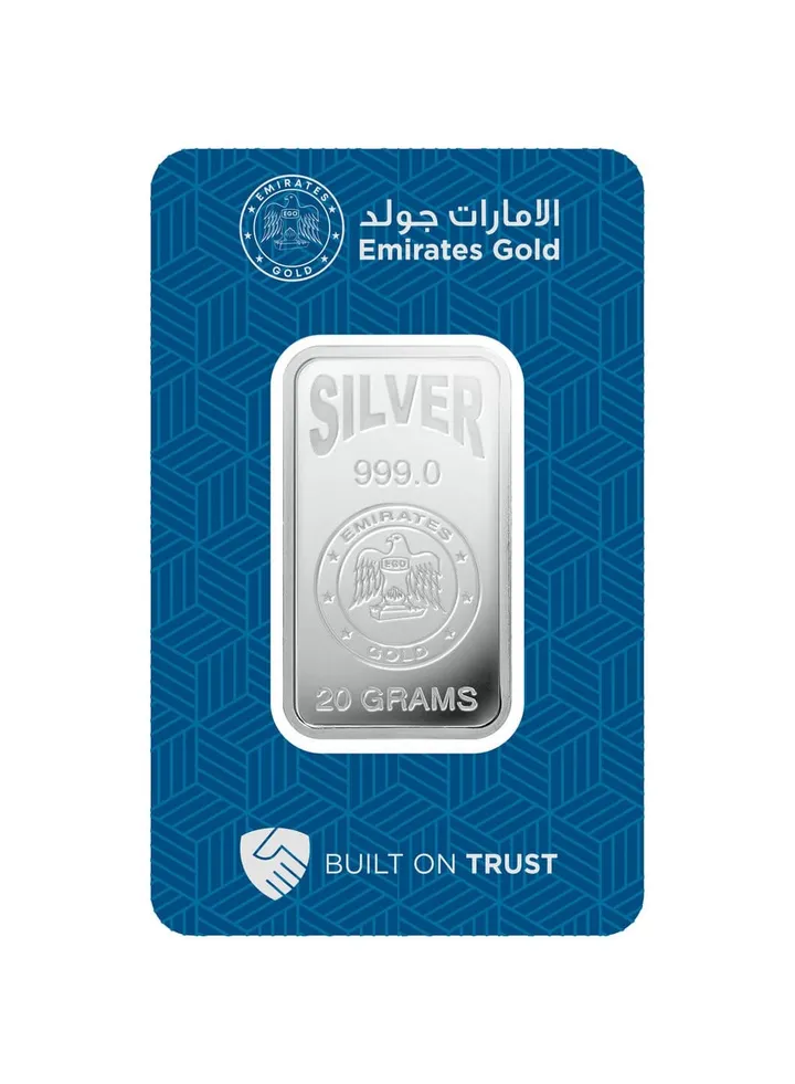 Emirates 20g Pure Silver Bar 999 - 20 Grams