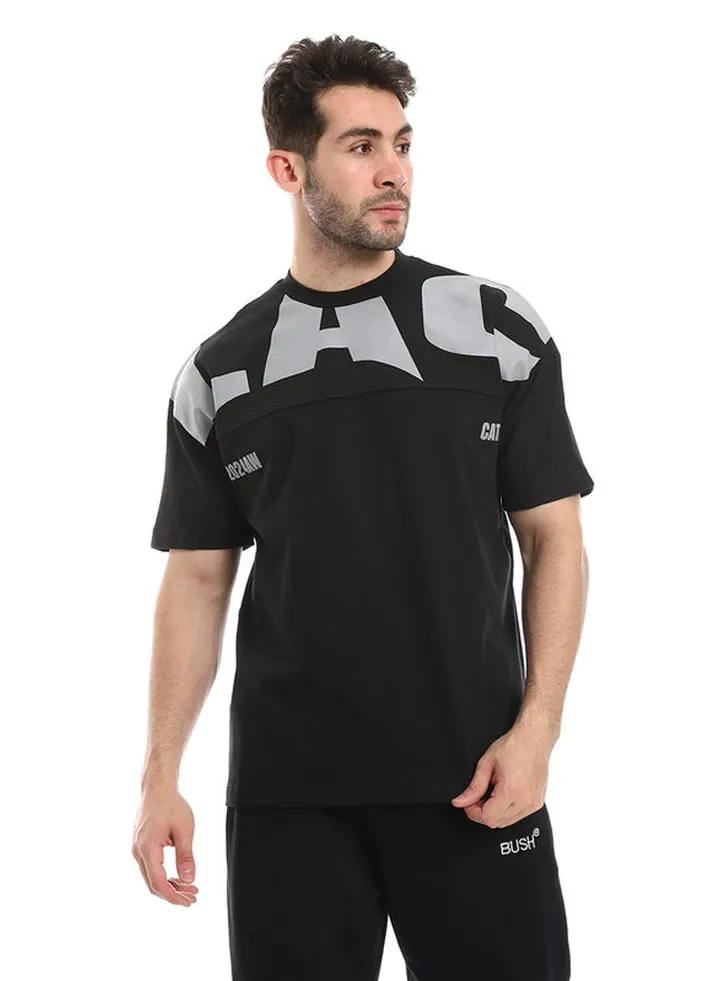 Comfy Printed Black T-Shirt