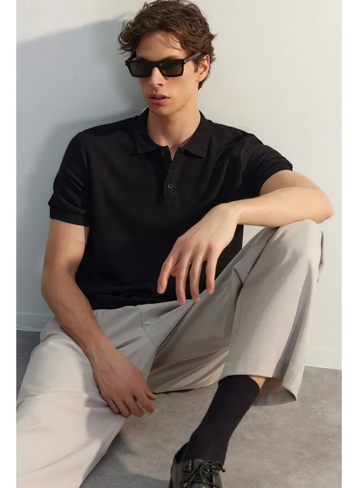 Man Polo T-Shirts Black