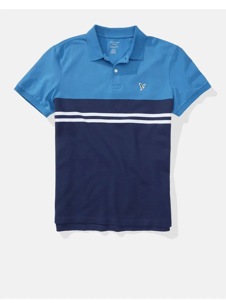 AE Striped Pique Polo Shirt