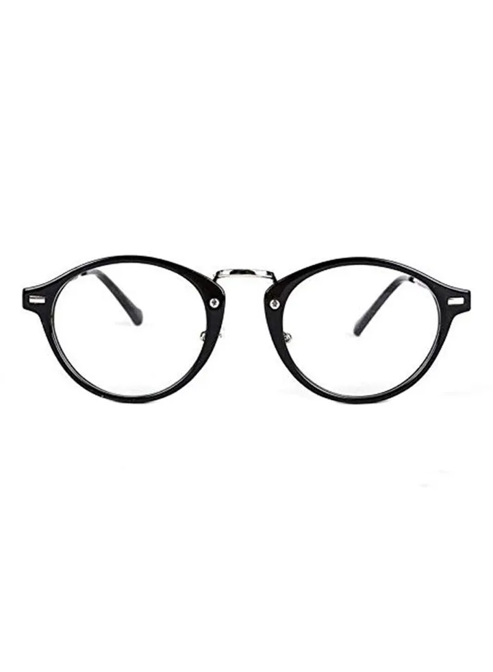 men Retro Round Fashion Casual Flat Eyeglasses