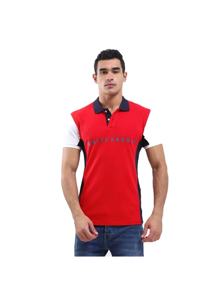 Tri-Tone Pique Cotton Polo Shirt