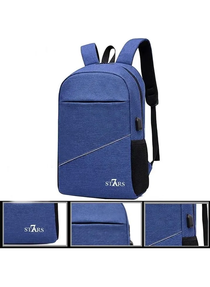 Smart laptop casual unisex backpack with USB and headphones ports
