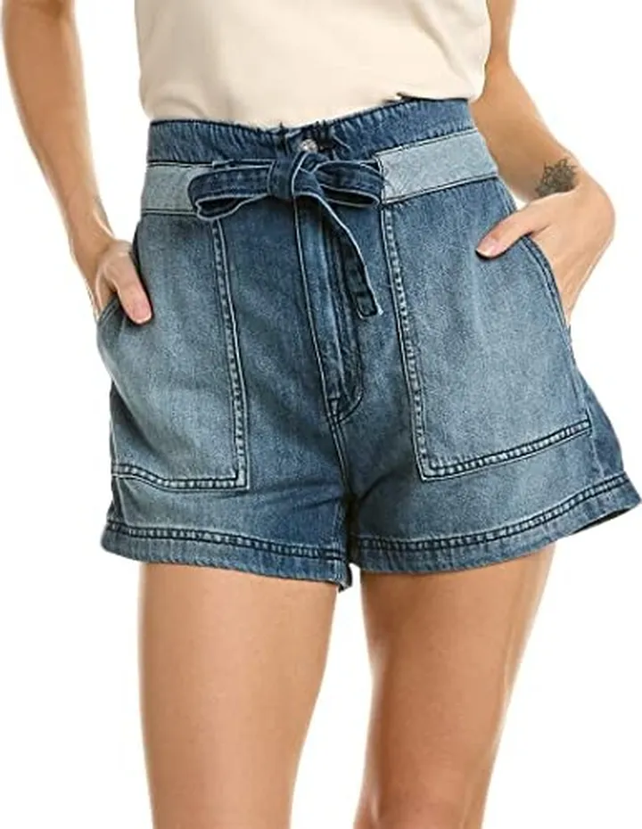 HUDSON Jeans Women's Belted Cinched Waist Jean Short