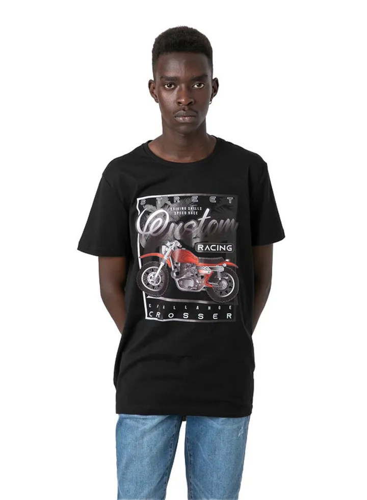 Black ' Motorcycle' T-Shirt