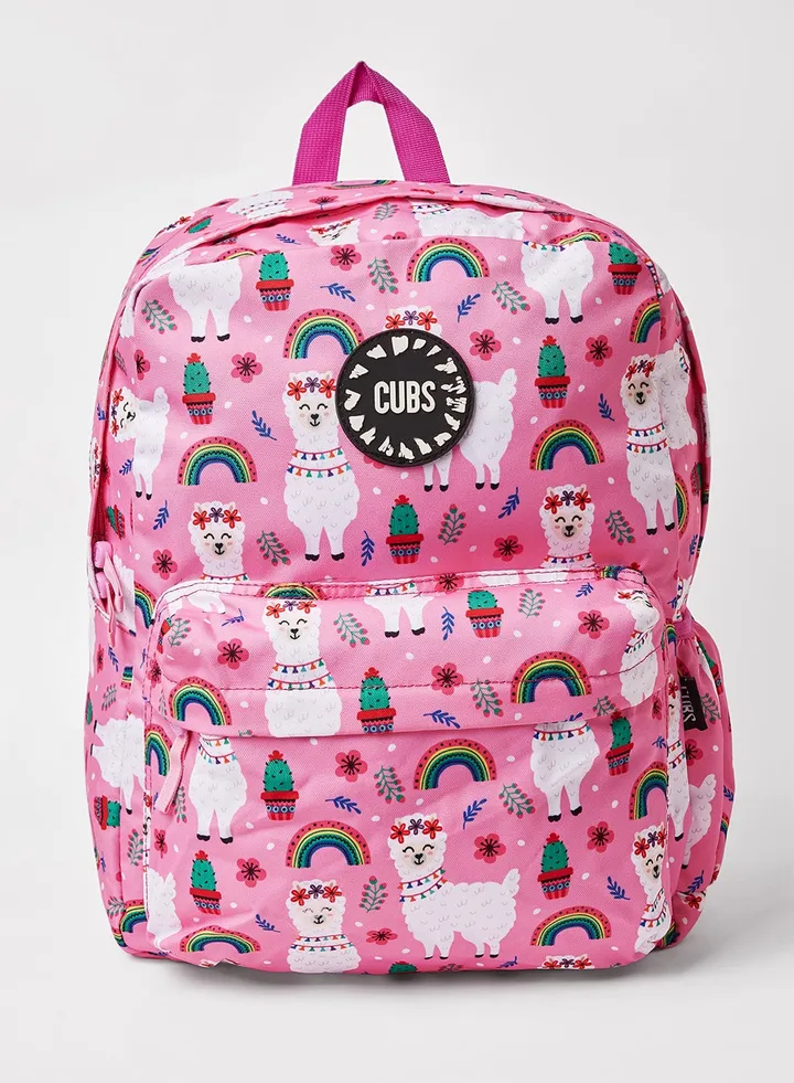 Kids Llama Backpack Pink