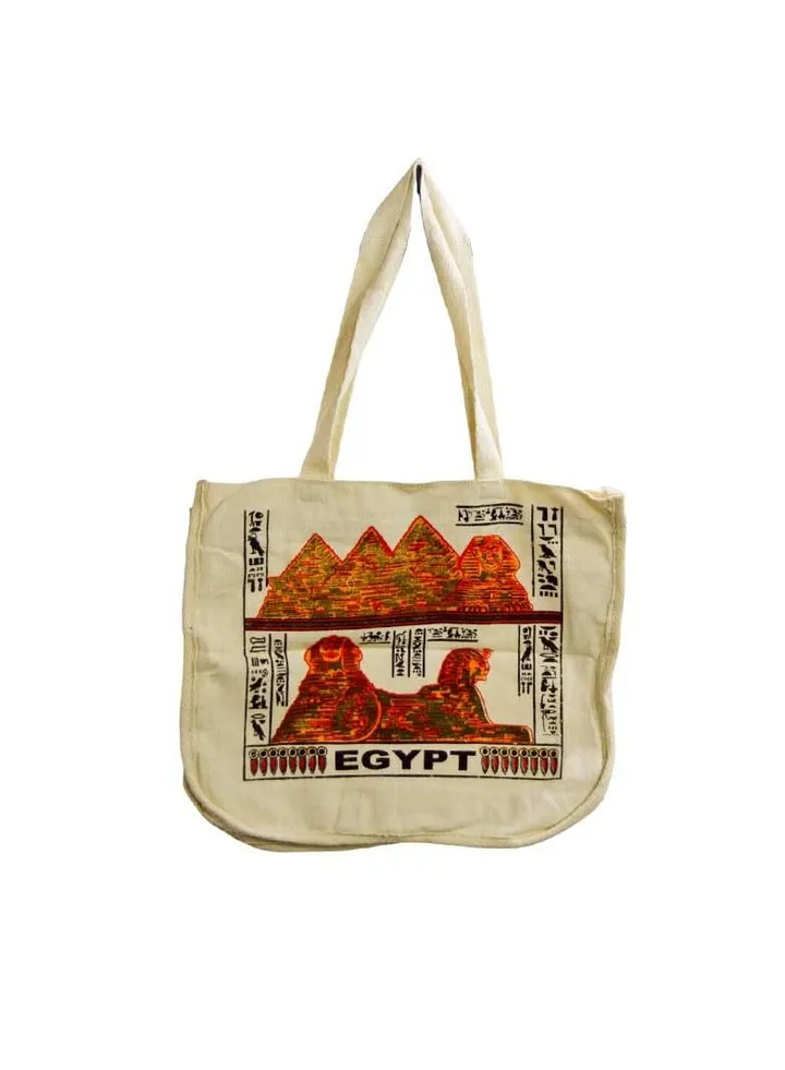 Sphinx women's shoulder bag, handmade, 100% Egyptian cotton