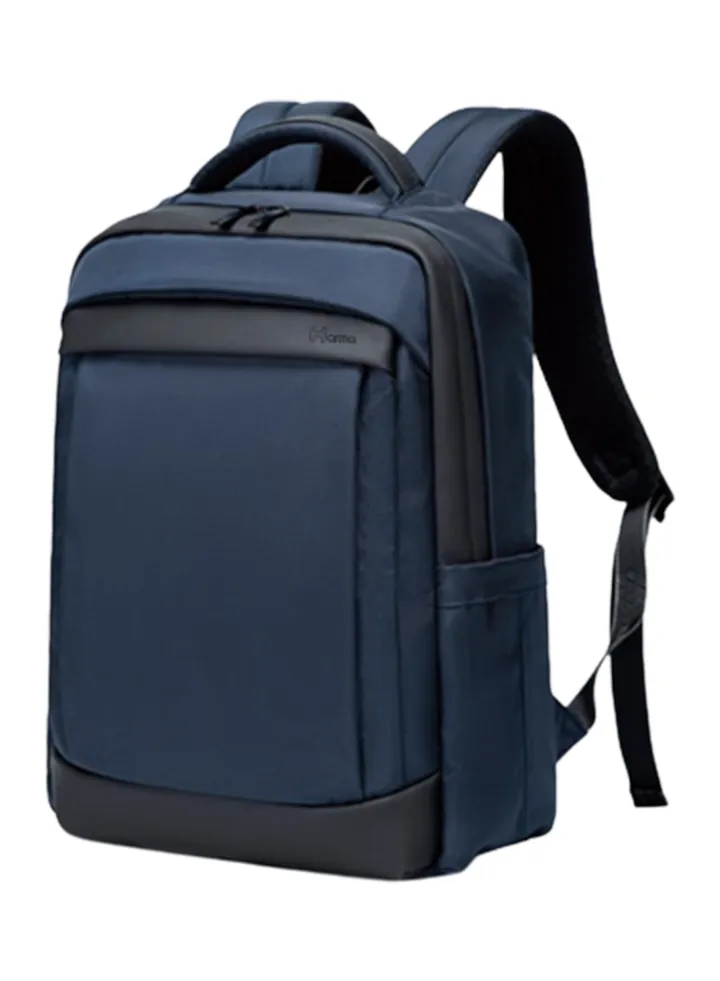 Leather laptop bag 15.6 inch - navy
