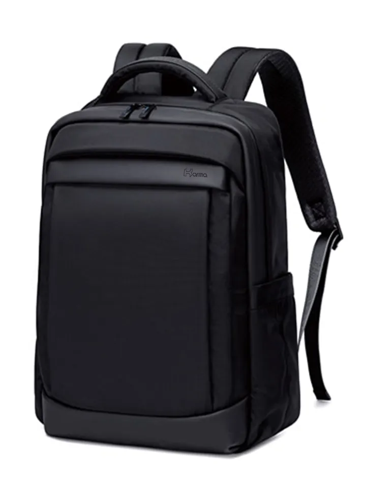Leather laptop bag 15.6 inch - black
