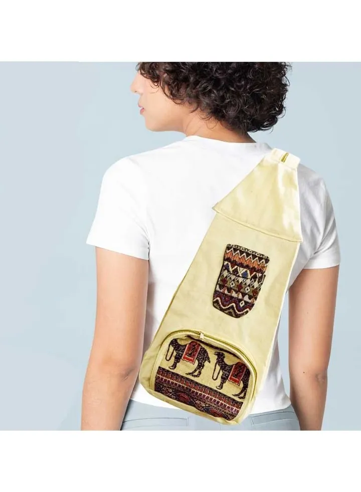 Handmade shoulder bag, 100% Egyptian cotton