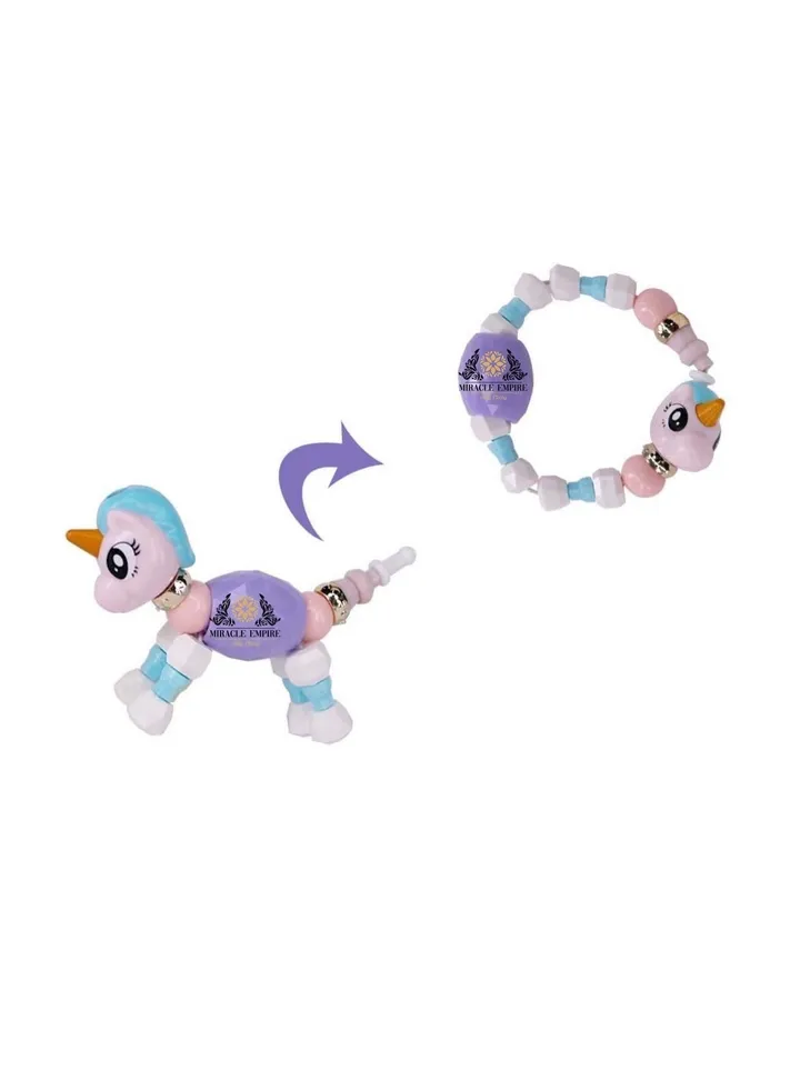 Pet Beads bracelet turns into a Unicorn girls toys handmade party for kids animals education gifts