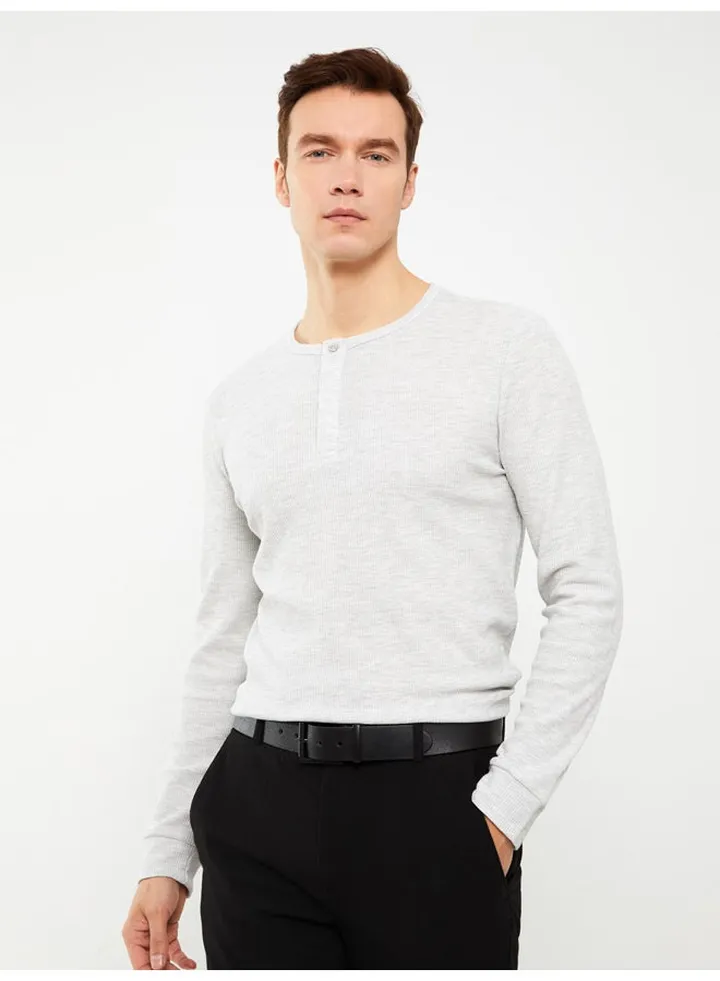 Crew Neck Long Sleeve Men's T-shirt