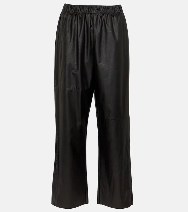 Faux leather pants