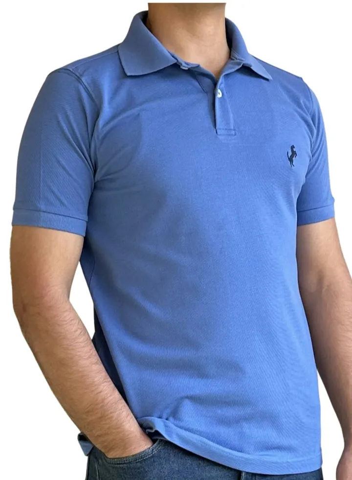 Horse Polo Classic Polo Shirt, Baby Blue