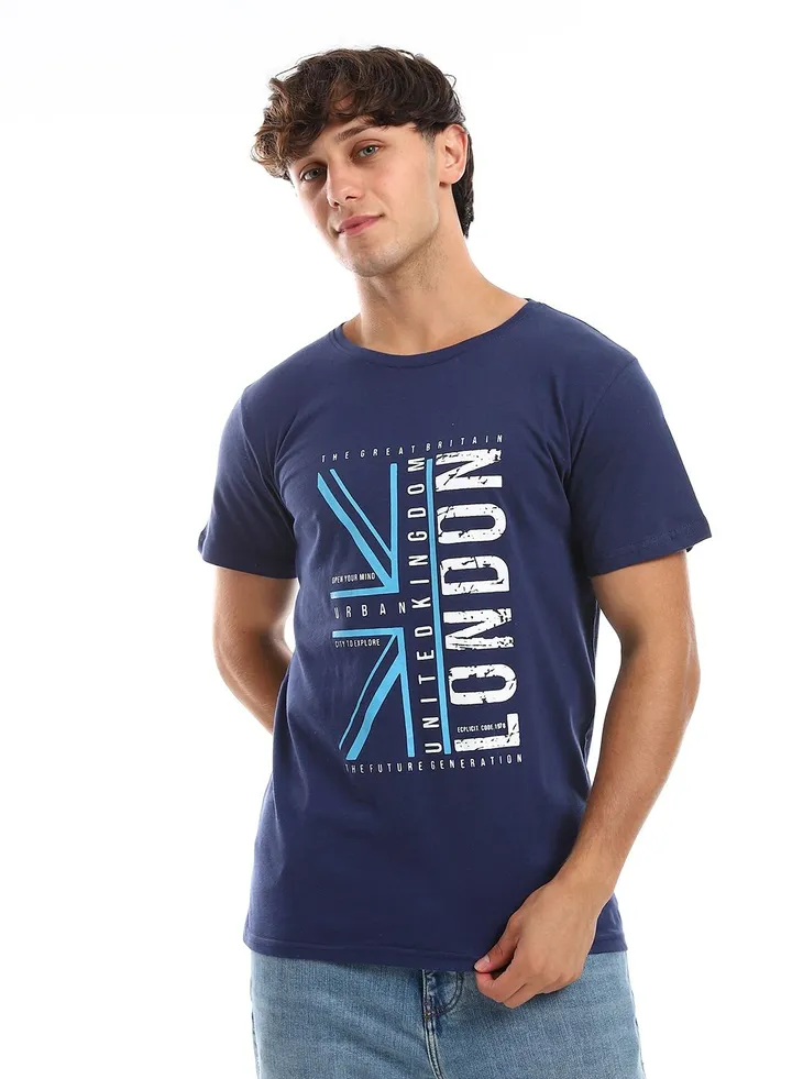 Mens Printed Round Neck T-Shirt