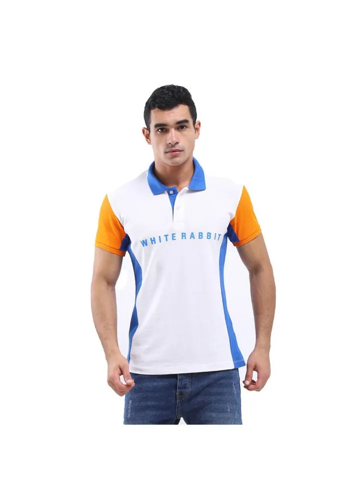 Tri-Tone Pique Cotton Polo Shirt