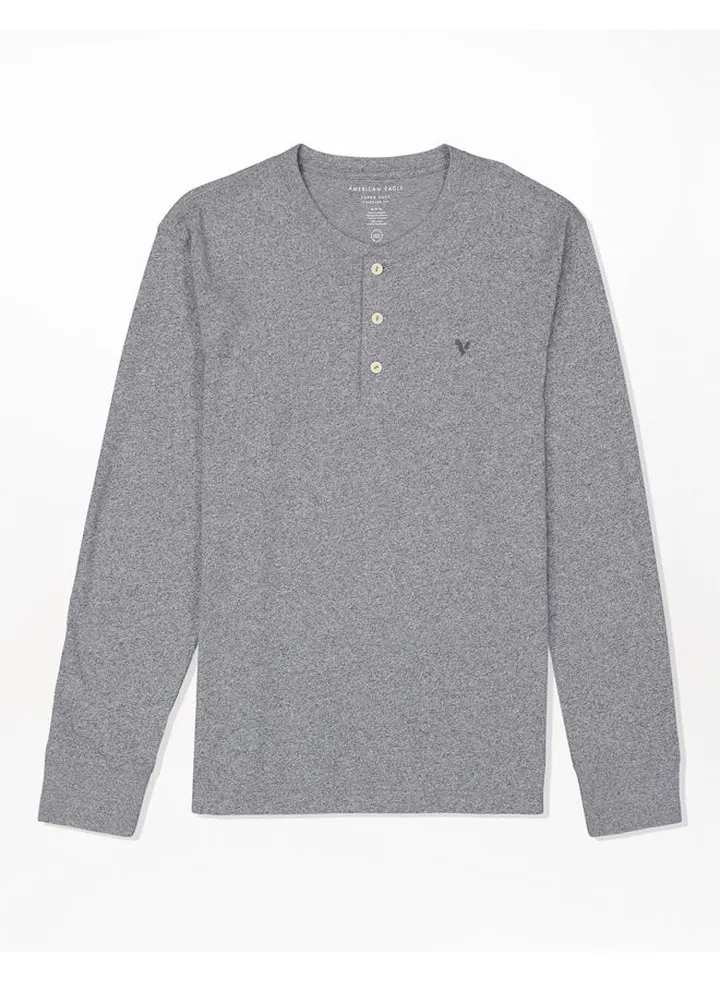 AE Long-Sleeve Henley T-Shirt