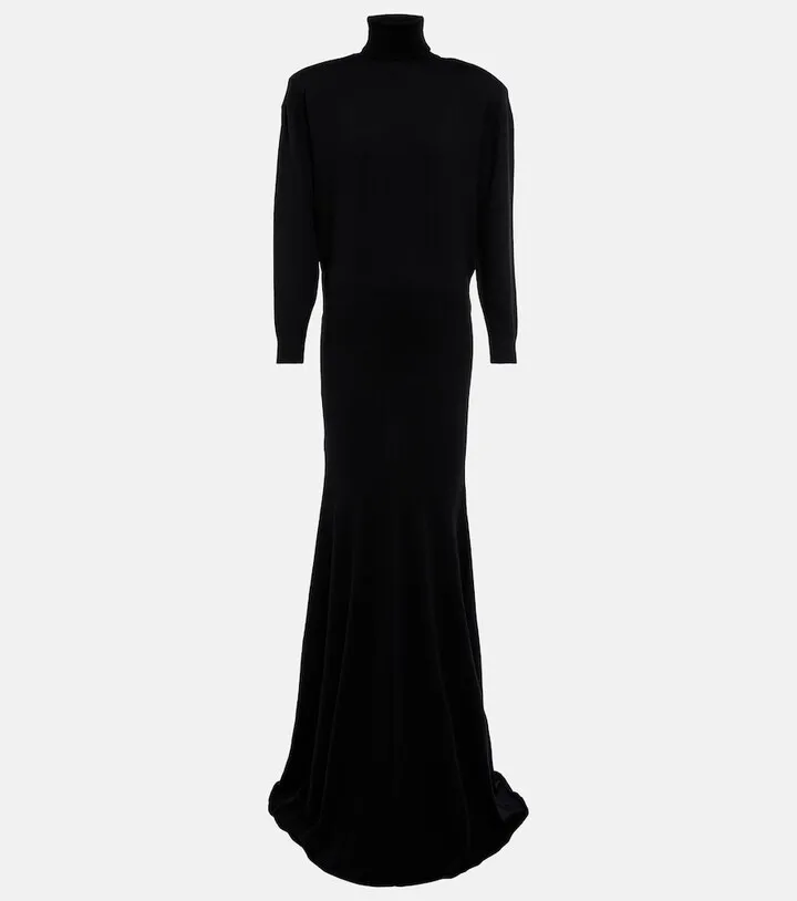 Turtleneck cashmere sweater dress