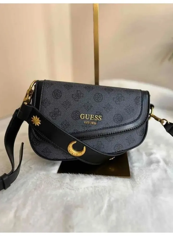 Guess Women's G Dream Flap Shoulder Bag - Printed Black