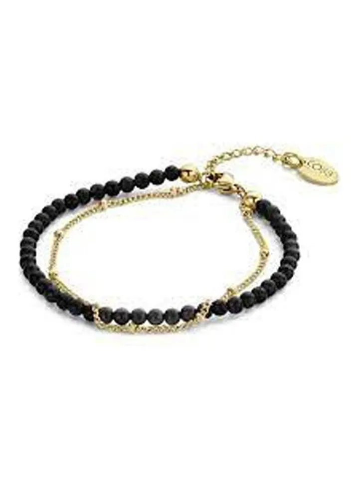 Dubble Bracelet Withagate Beads And Gourmet Chain .