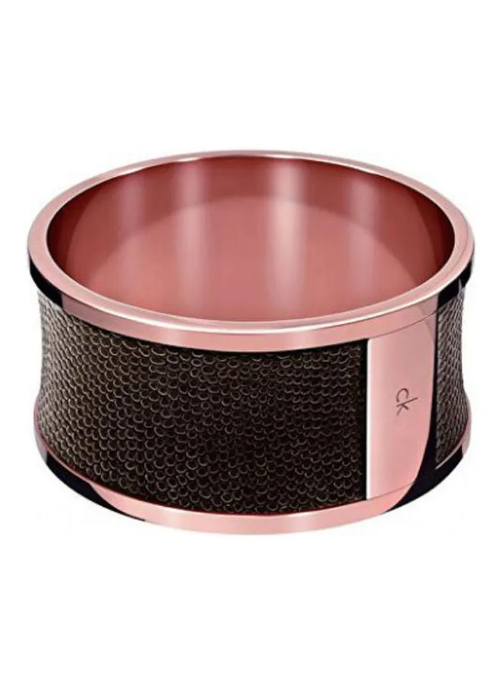 One Size Stainless Steel Pink Cuff Bracelet