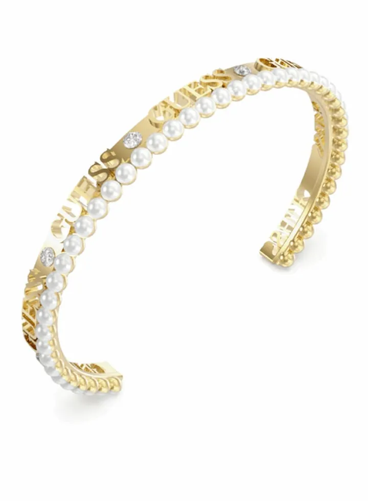 White Beads Mini Bangle
