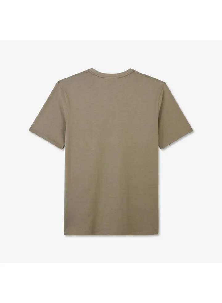 Plain short-sleeved T-shirt in Pima cotton