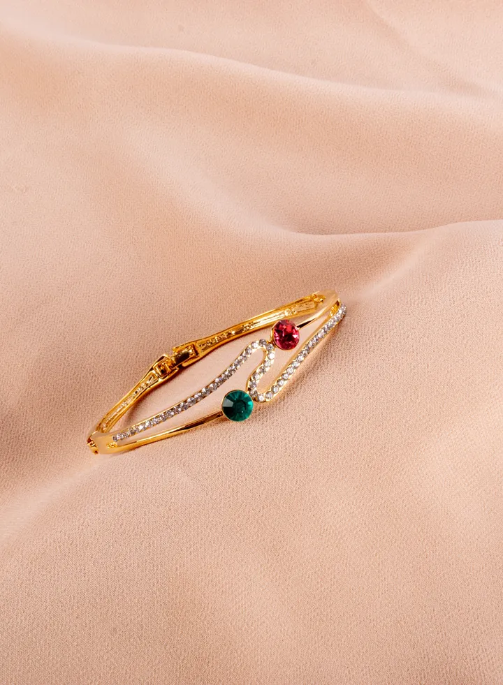 Platinum Multicolored Zirconic Bracelet Gold